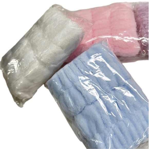 🌻4/$20 Spa Wrist Microfibre Absorbent Coral Fleece Wash Band Set Of 4 New - Picture 5 of 9